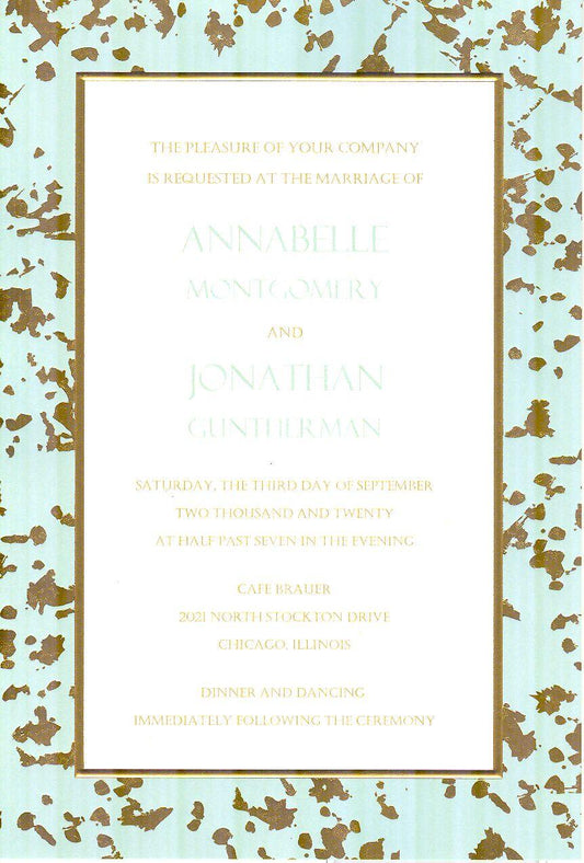 Invitation-Bohemia Robin's Egg Blue
