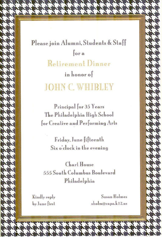 Invitation-Houndstooth Black