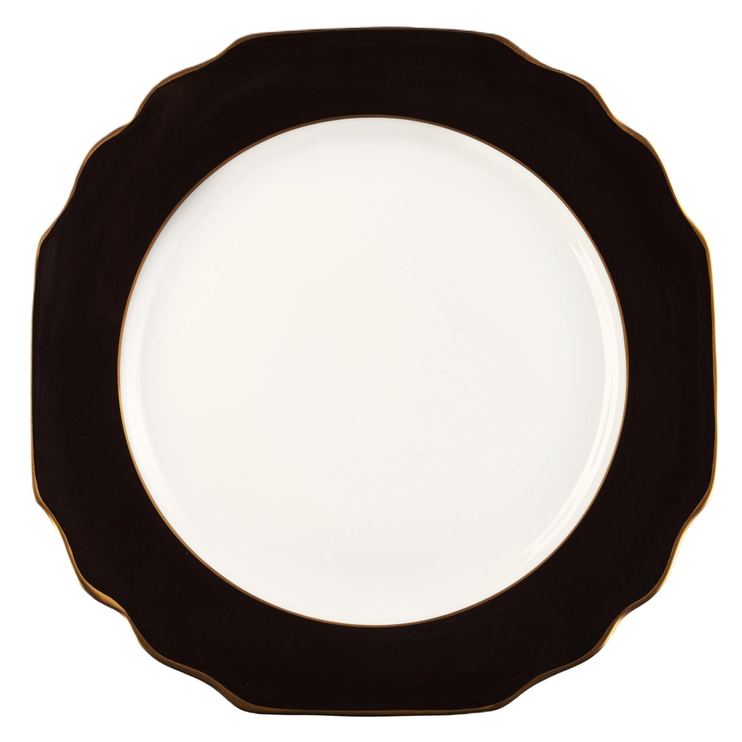 Georgian ColorSheen Black Charger Gold