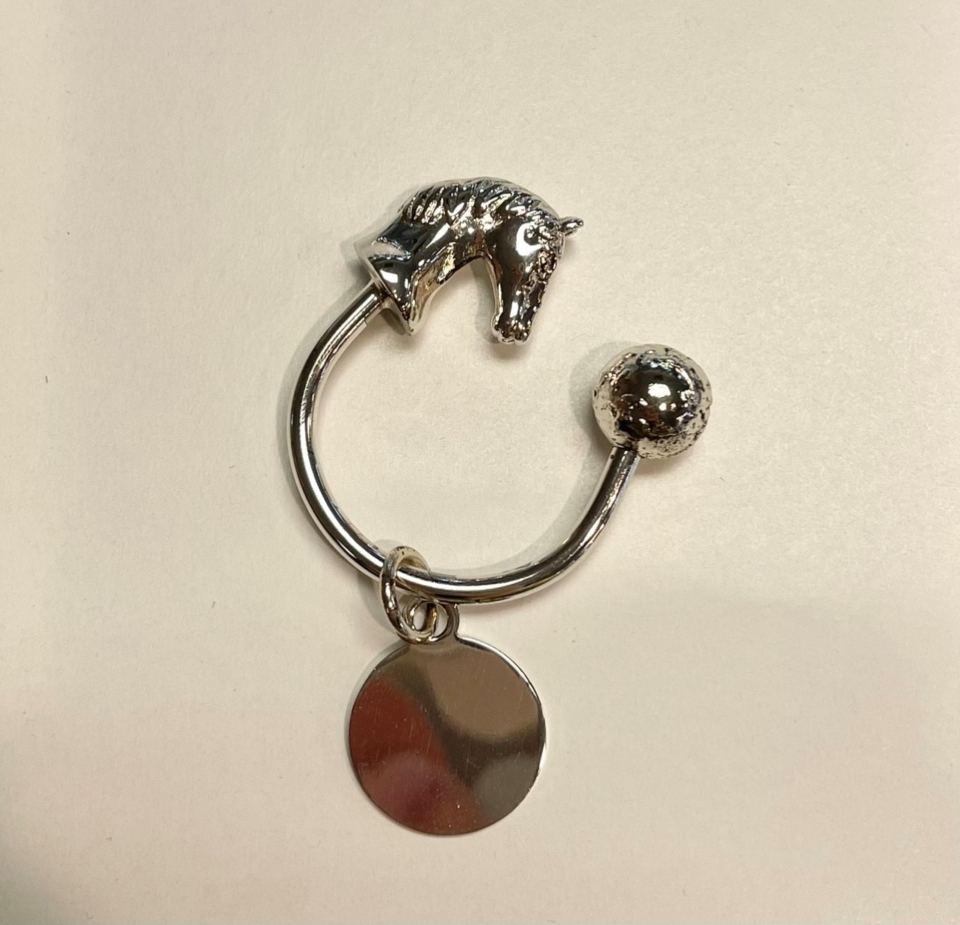 Key Ring-Silver Plated Horse Head