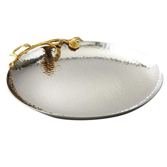 Golden Vine Round Tray