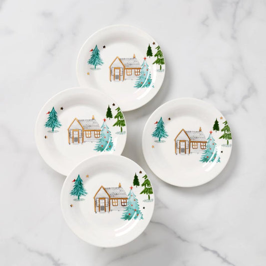 Balsam Lane Cabin Tidbit Plates-Set of 4