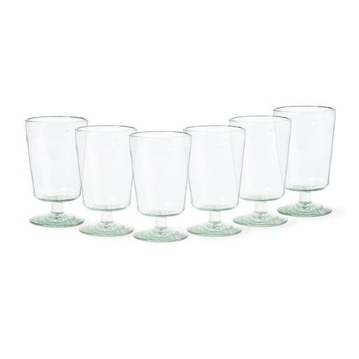 Set/6 Recycled wine glass, Grey