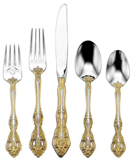 Golden Michelangelo 5 Piece Place Setting