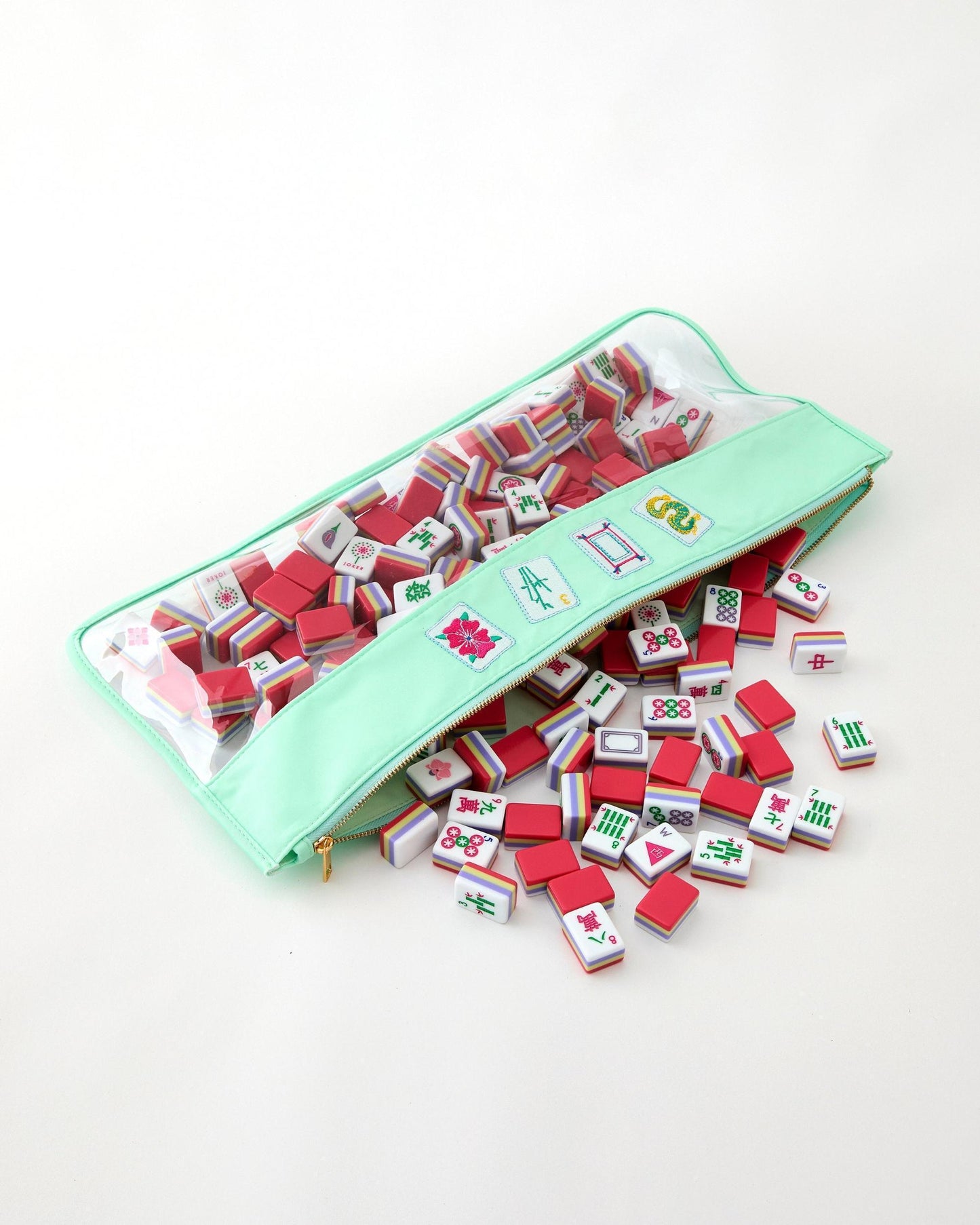 Mint Mahjong Tile Bag