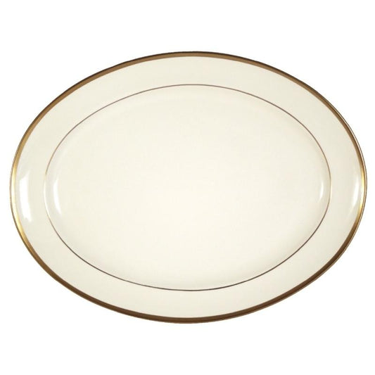 Signature Ultra White with Gold-Oval Platter