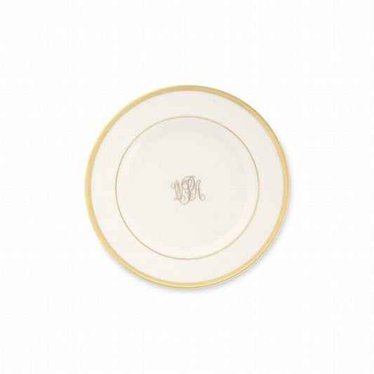 Signature Gold Ultra White Bread & Butter Monogrammed