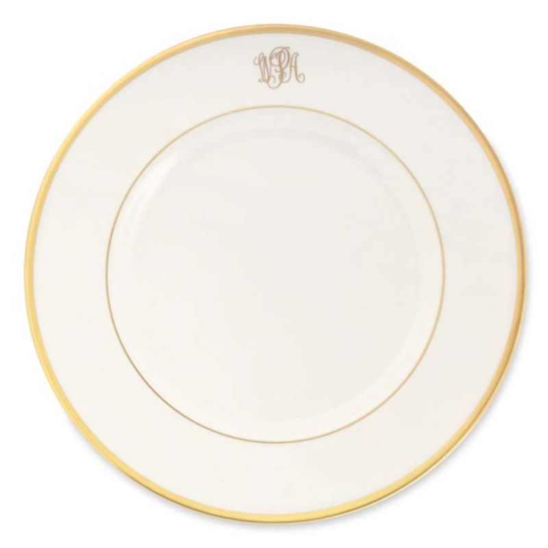 Signature Gold Ultra White Dinner Monogrammed