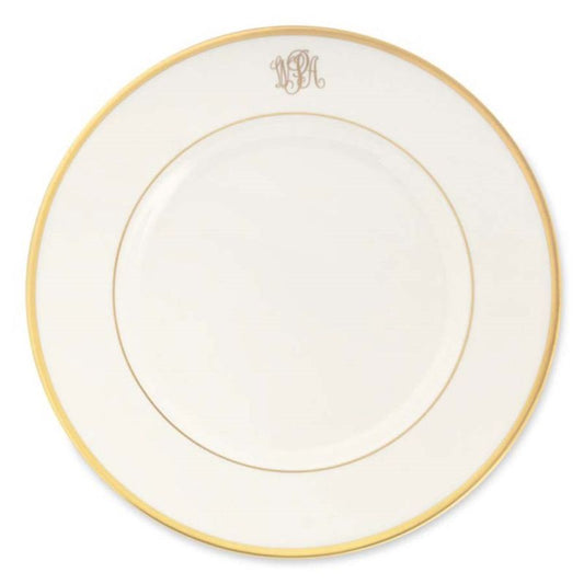 Signature Gold Ultra White Dinner Monogrammed