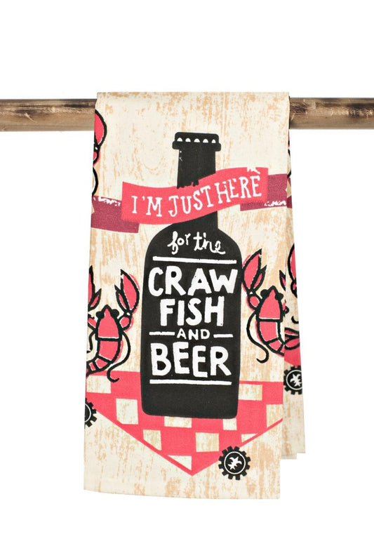 I''m Just Here for the Crawfish and Beer Kitchen Towel