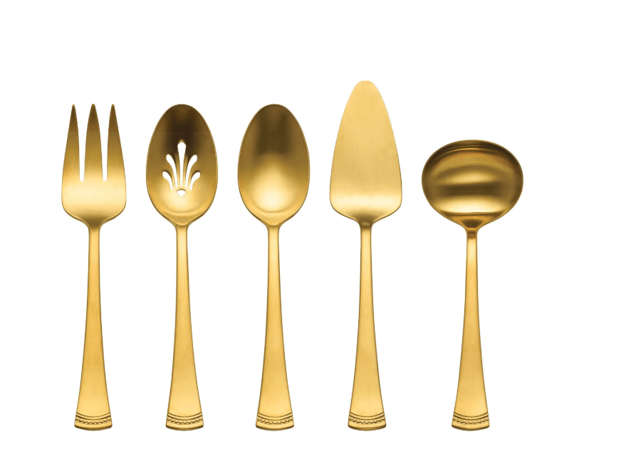 Portola Gold Satin 5 Piece Hostess Set