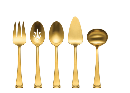 Portola Gold Satin 5 Piece Hostess Set