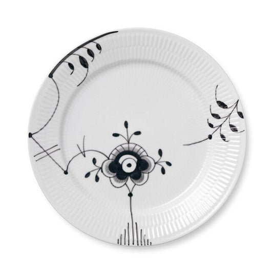 Black Fluted Mega #6 Dinner Plate