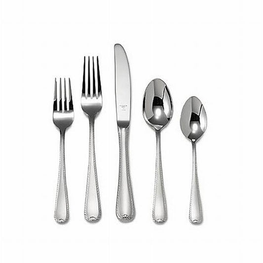 Ribbon Edge Frost Flatware 5 Piece Place Setting