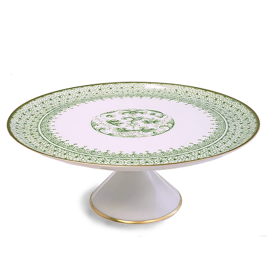 Green Lace Cake Stand Small