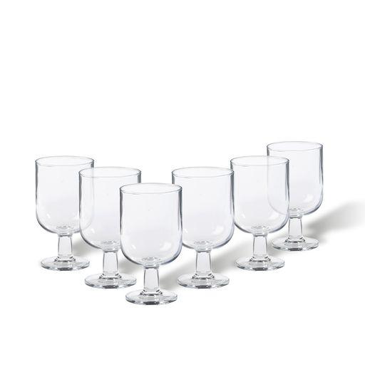 Set/6 water glasses, Clear