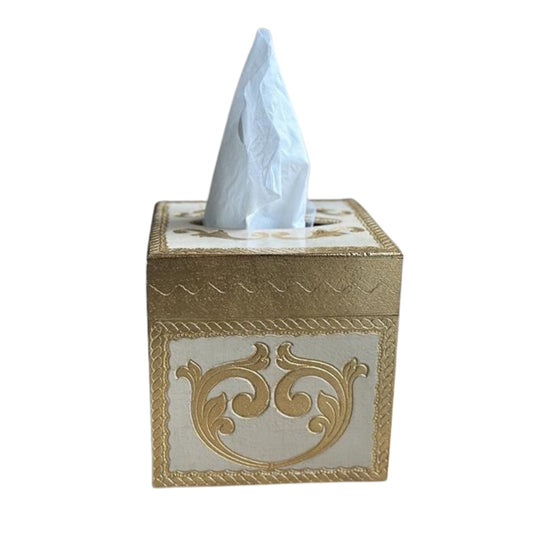 Florentino Baroque Wooden Tissue Box Cover - New