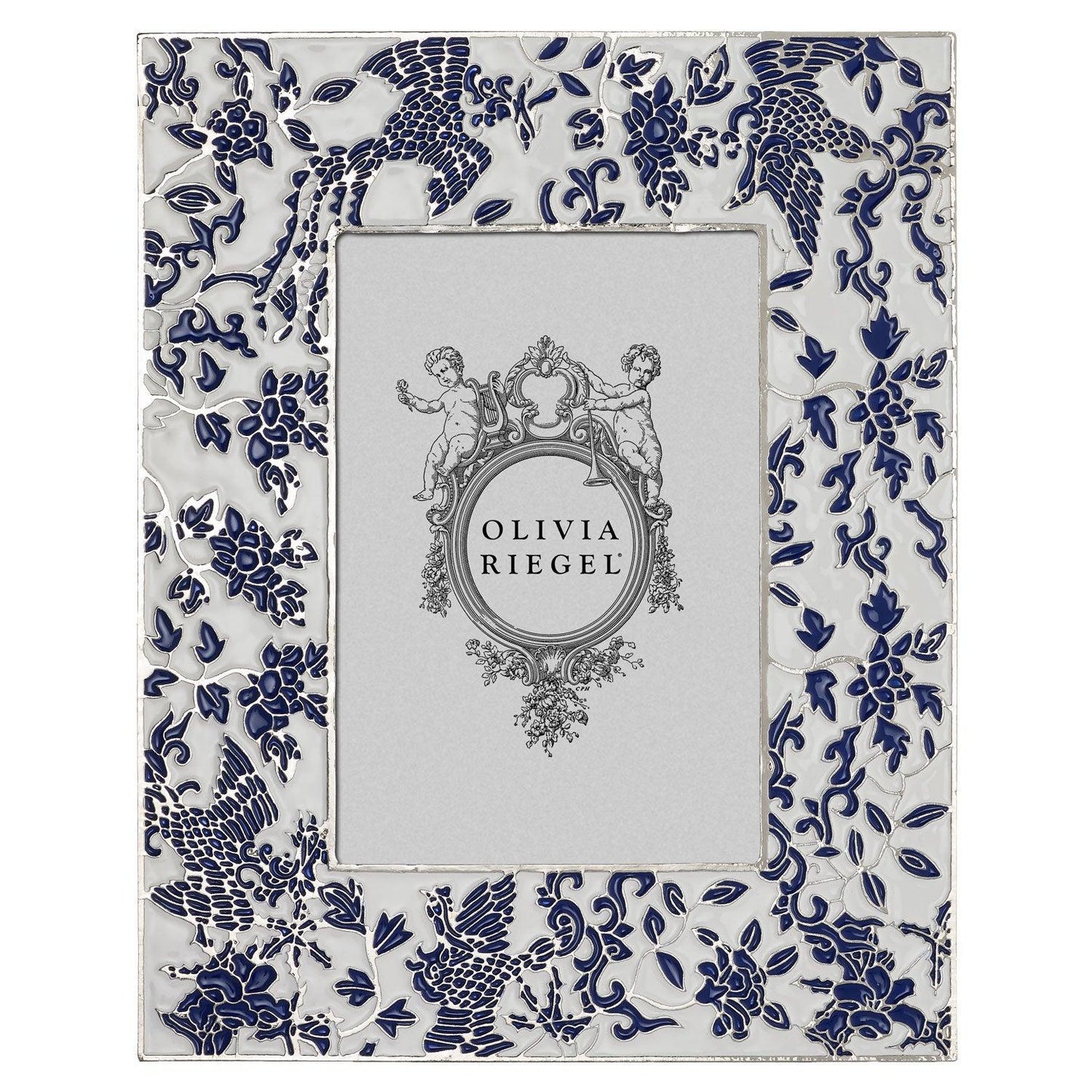 Blue & White Imperial Phoenix Picture Frame