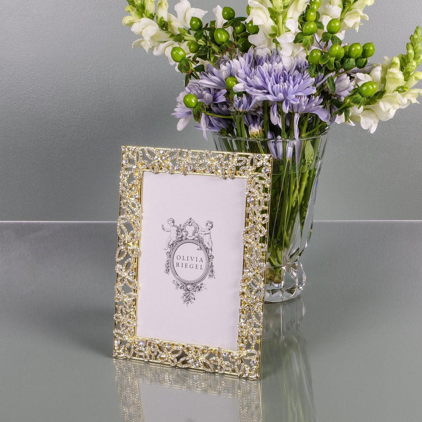 Papillon with Crystals 4" x 6" Picture Frame