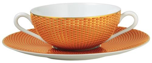 Orange Cream Soup Saucer