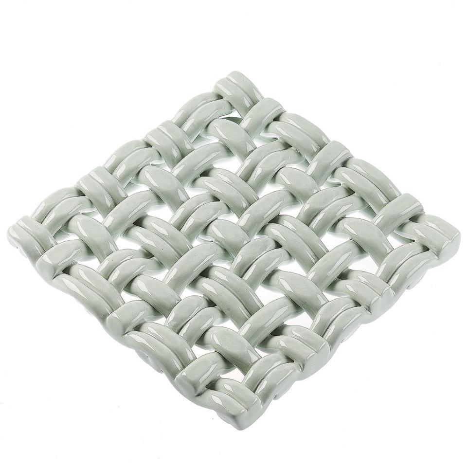 8" Square Trivet Sheer Blue