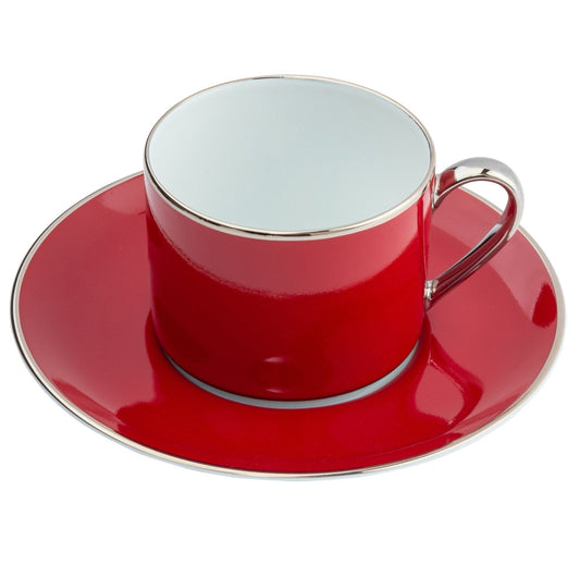 Platinum Banding Teacup Saucer
