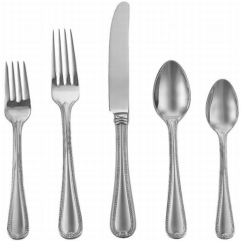 Vintage Jewel Frost Flatware 5 Piece Place Setting