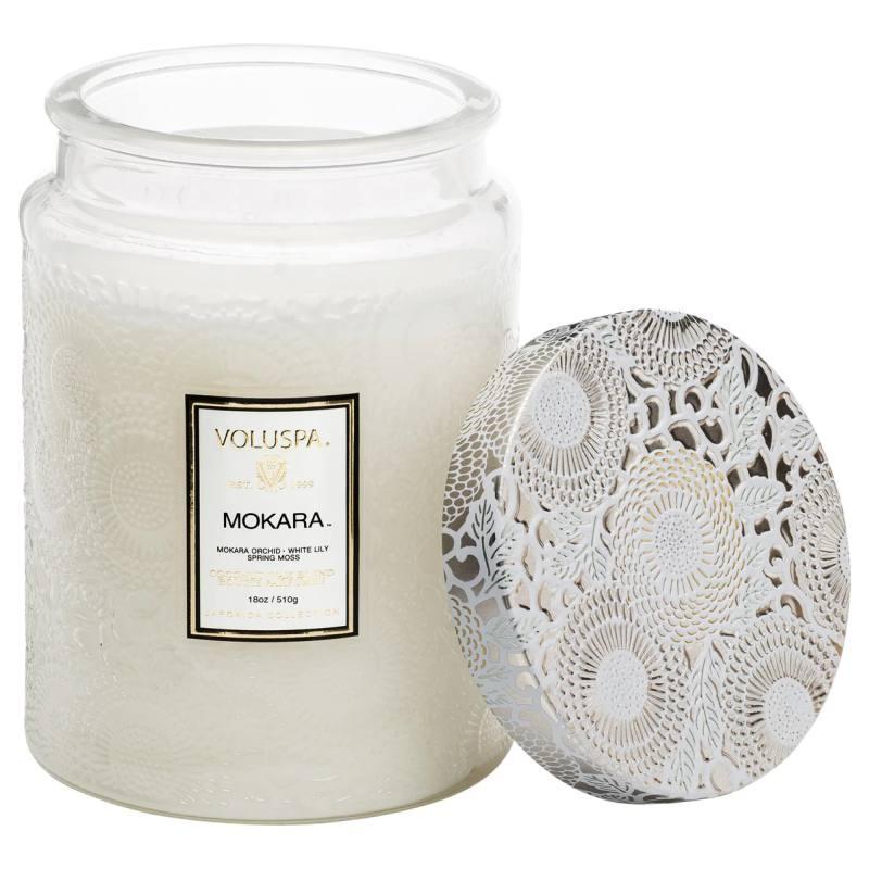 Mokara Large Glass Candle Jar