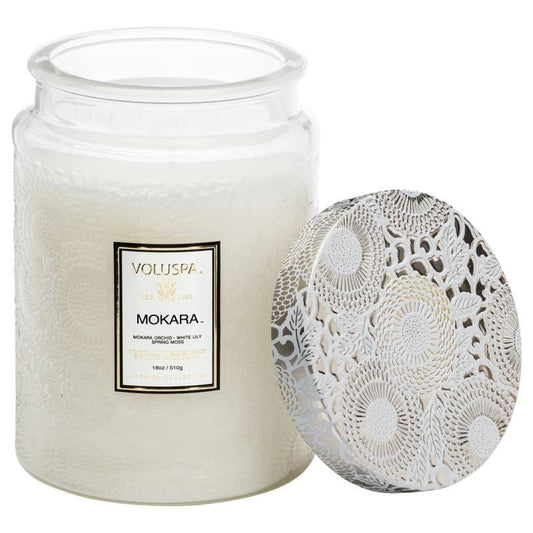 Mokara Large Glass Candle Jar