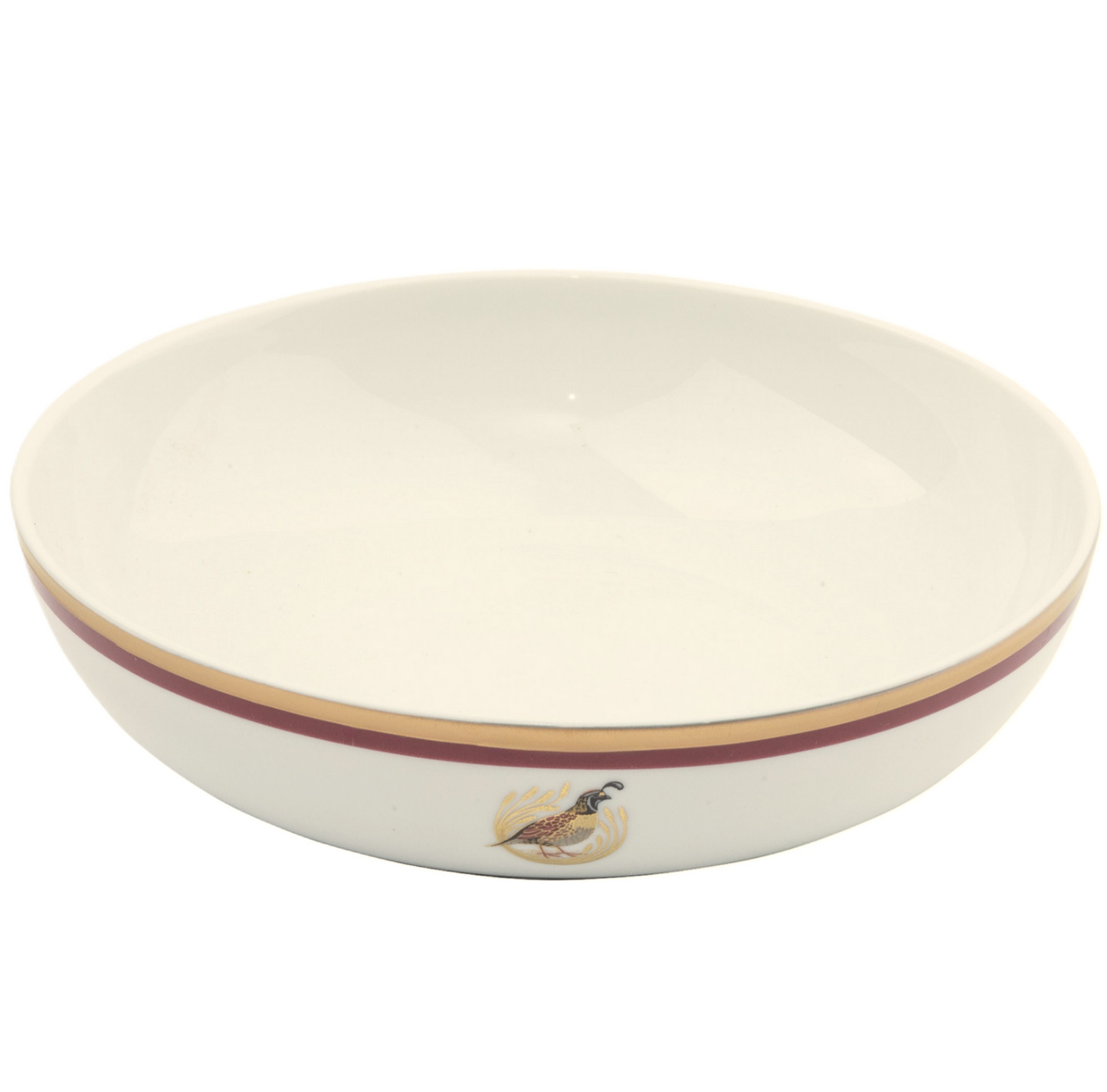 Cereal/Soup Bowl Gold and Red Band