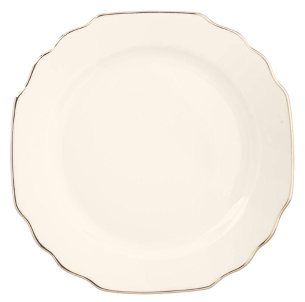 White Georgian Platinum Bread and Butter Plate