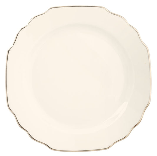 White Georgian Platinum Bread and Butter Plate