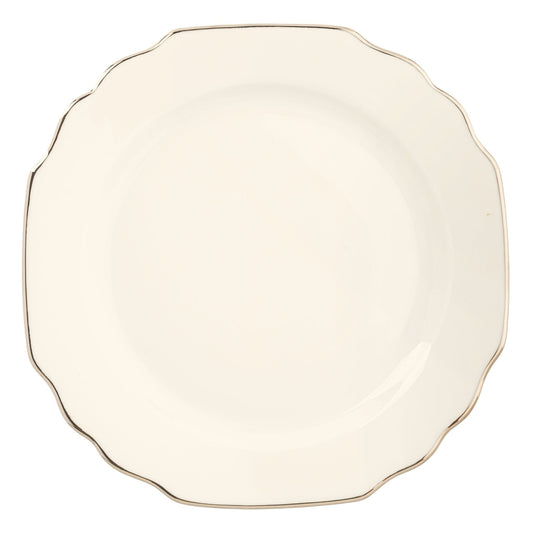 White Georgian Platinum Salad Plate