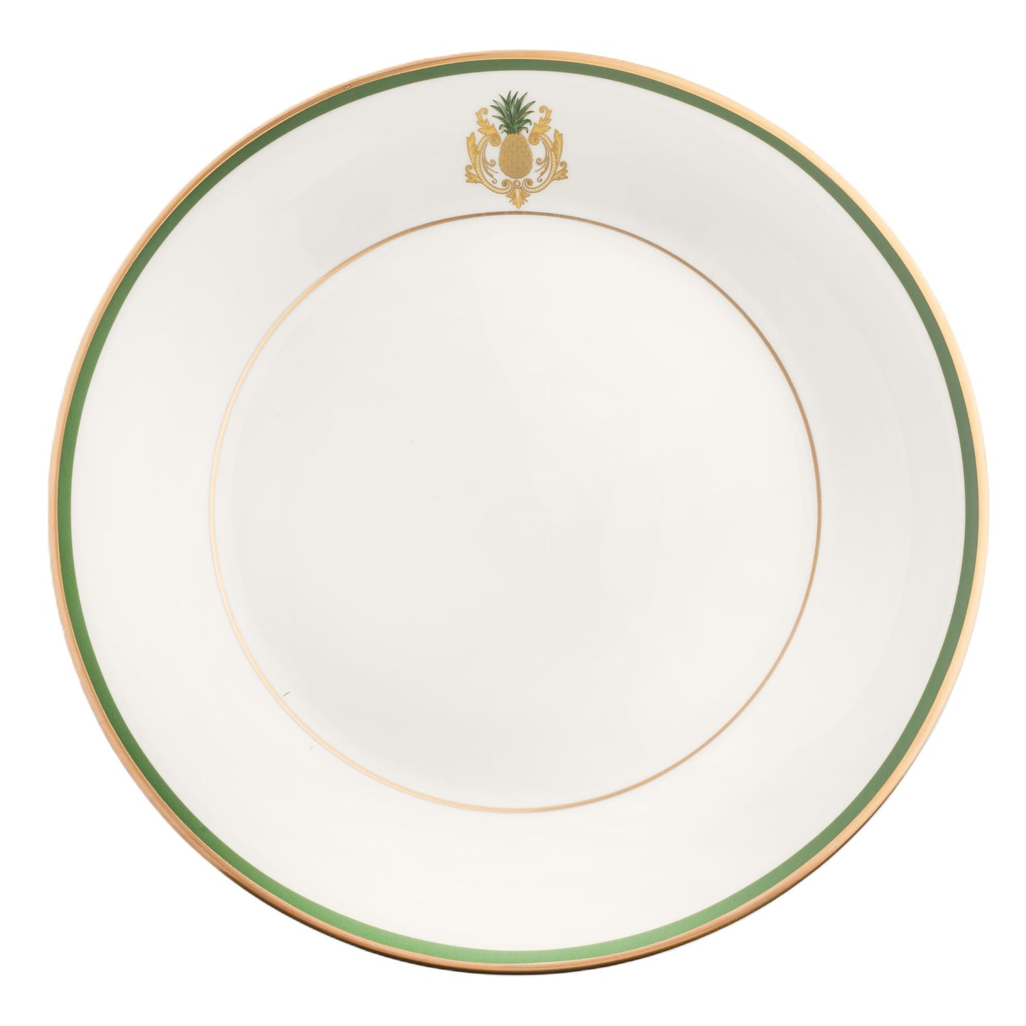 Motif On Rim Charger Plate Gold and Band