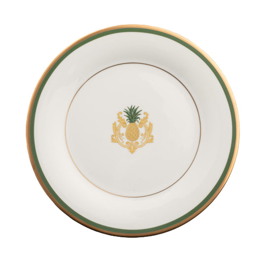 Motif Center Well Bread & Butter Gold & Green Band