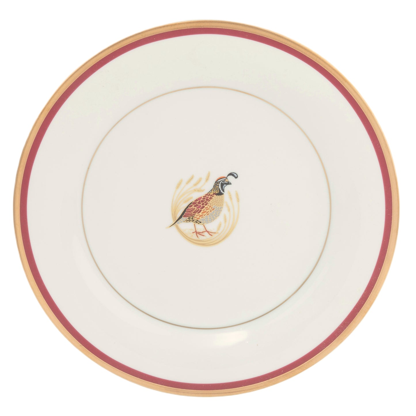 Motif Center Well Salad Gold and Red Banding