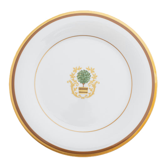 Motif on Center Well Bread & Butter Gold & Brown Band